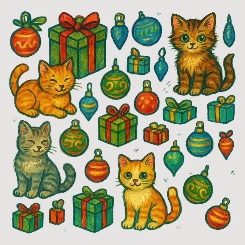 Festive Kitten Gift Pattern