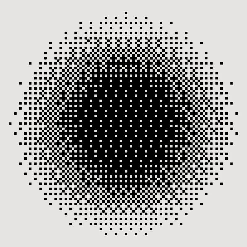 pixelated circle design