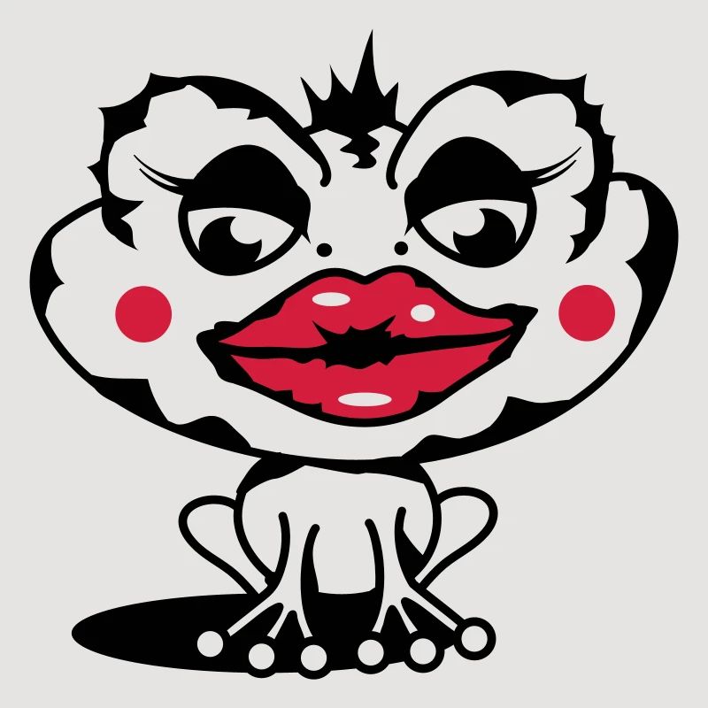 Eine Kröte mit dicker Lippe