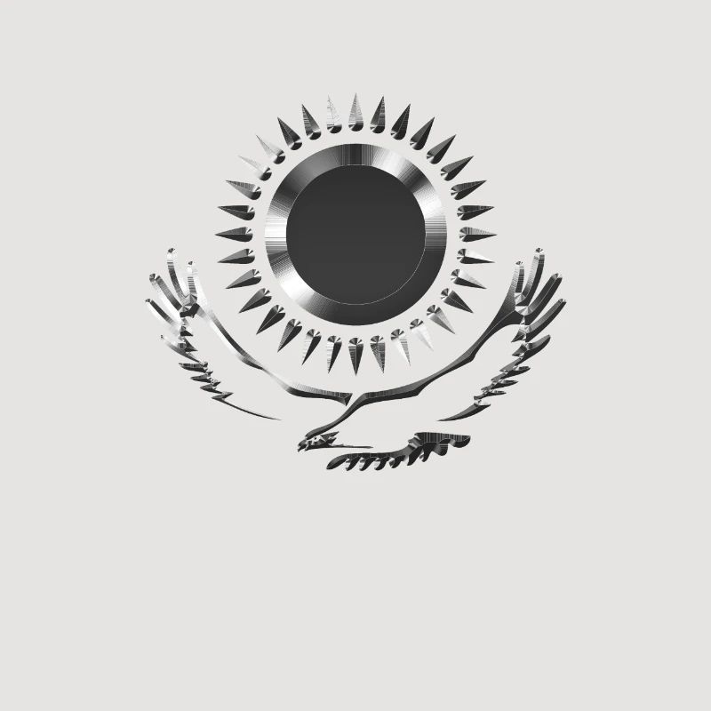 Kazakhstan Eagle steppe eagle silver flag flag