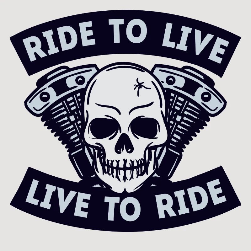 Motorcycles skull motorcycle biker statement