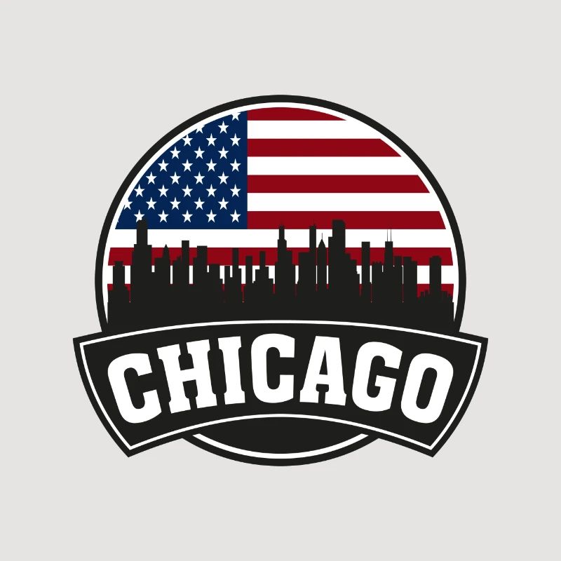 Chicago Illinois USA Skyline Travel Souvenir Ameri