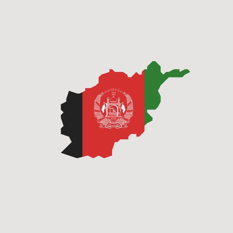 Afghan flag map design