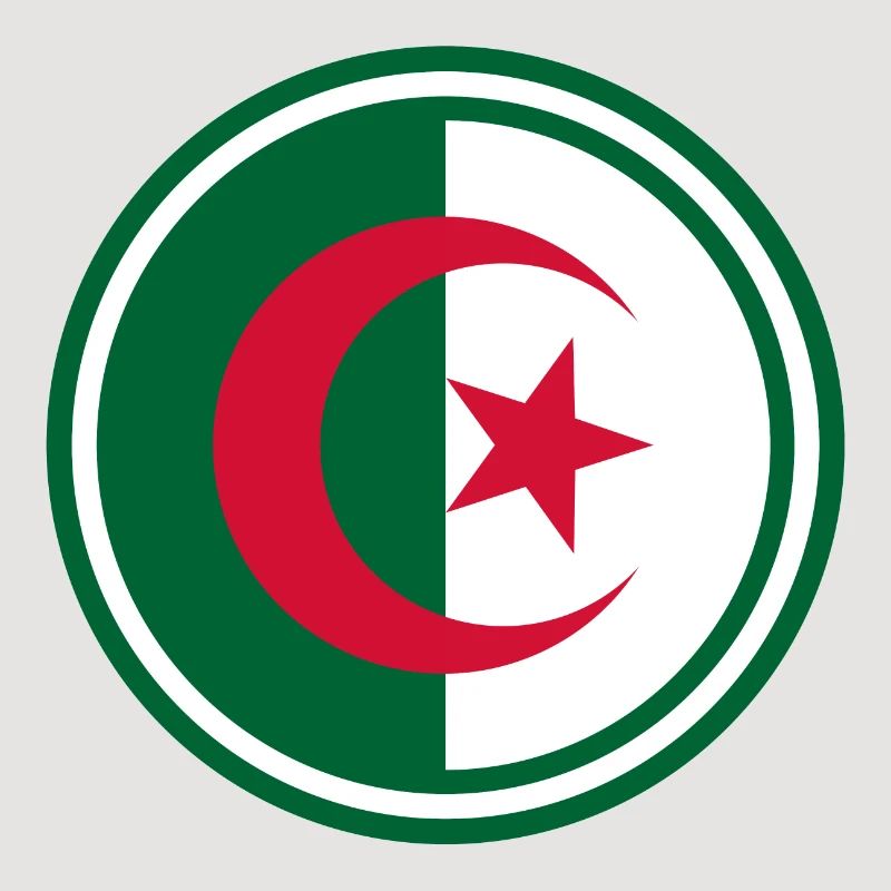 Drapeau de l’Algérie autour