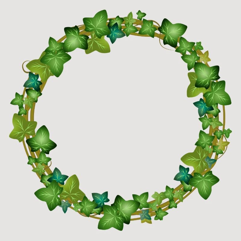 dekorativer Efeu Kranz oder Efeu Rahmen