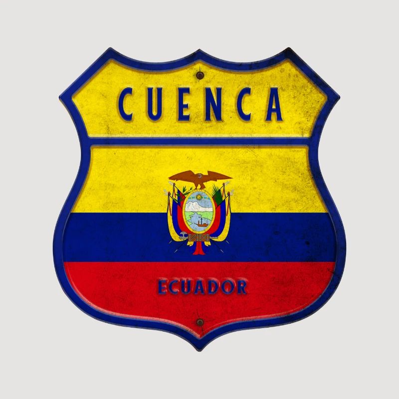 Cuenca Drapeaux de l'Equateur