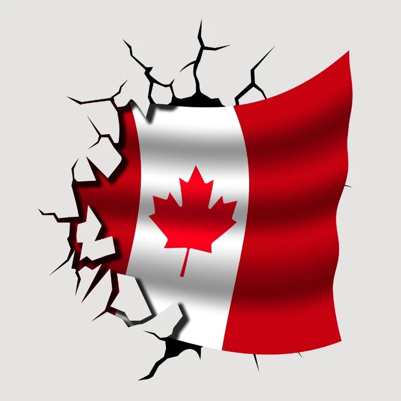 Drapeau du Canada - Canada - Drapeau Broken Design