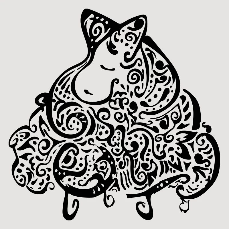Abstraktes Schaf Ornamente