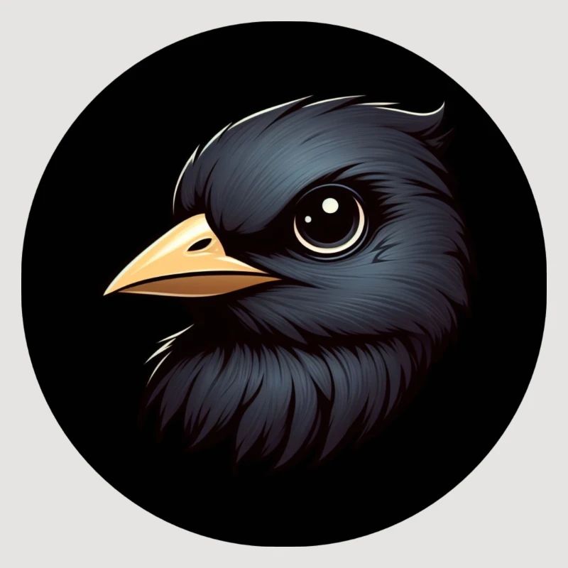 Corbeau dans le style d’animation