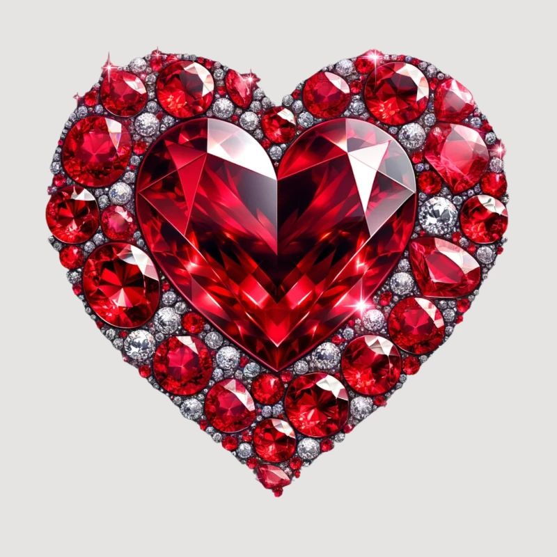 Ruby d'amour en cristal