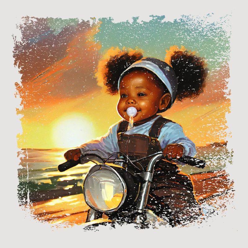 Mädchen comic mit Nuggi