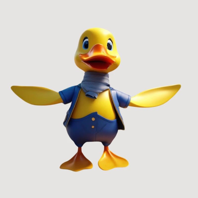 Canard élégant en écharpe