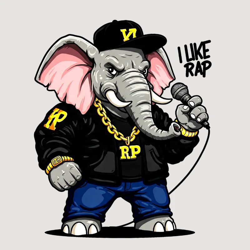 Rapper-Elefant: einzigartiger urbaner Style!