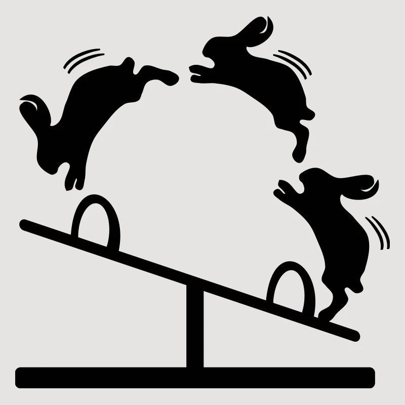 EASTER BUNNIES JUMPING BUNNY SWING
