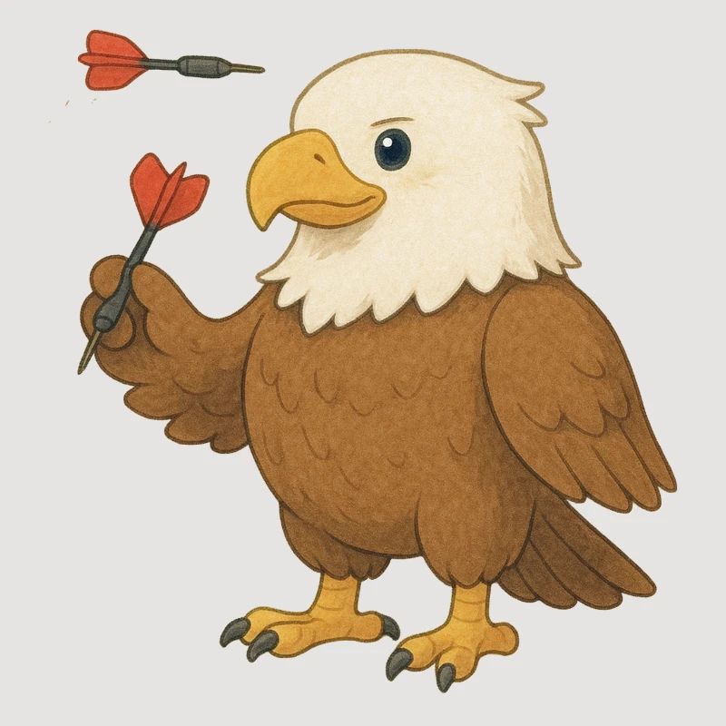 Aigle avec fléchettes