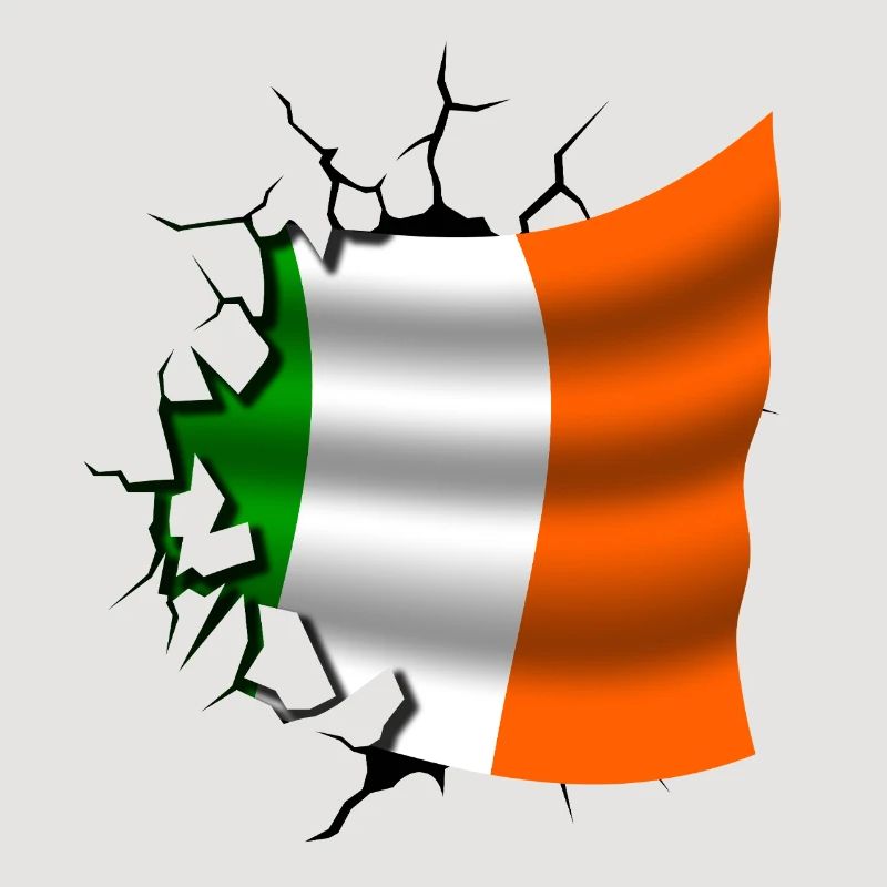 Drapeau de l’Irlande - Irlande - Drapeau Broken Design