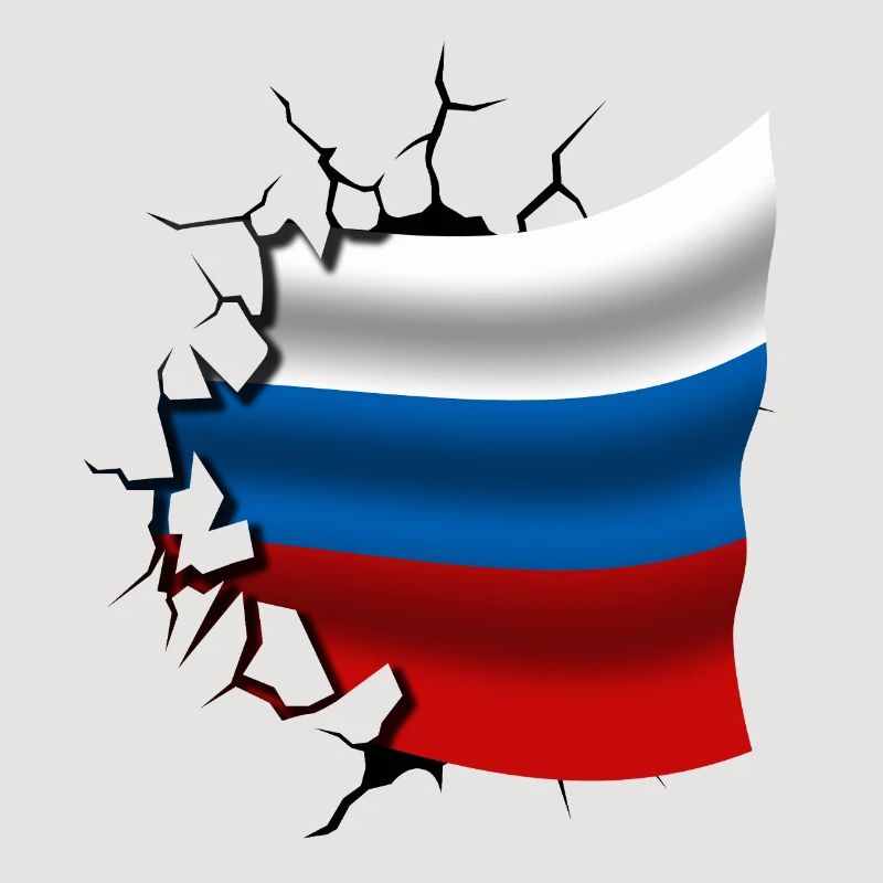 Drapeau de la Russie - Russie - Drapeau Broken Design