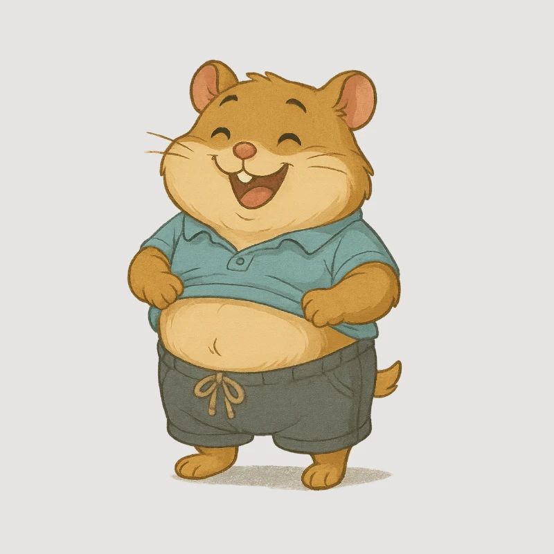 Hamster réfrigéré au look décontracté