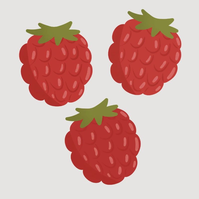 Vivid Raspberry Fruit Pattern