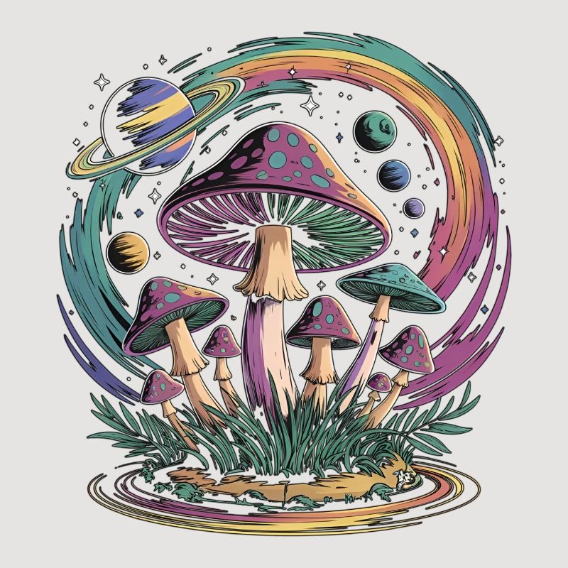 Psychedelic Space Mushroom Fantasy
