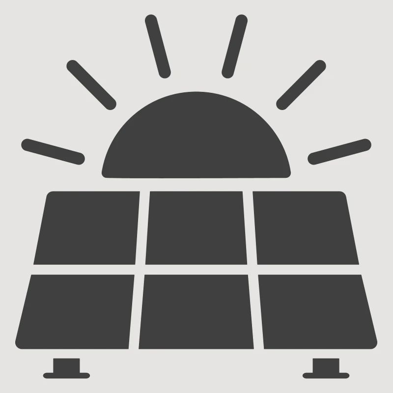 Solar Panel Energy Line Icon