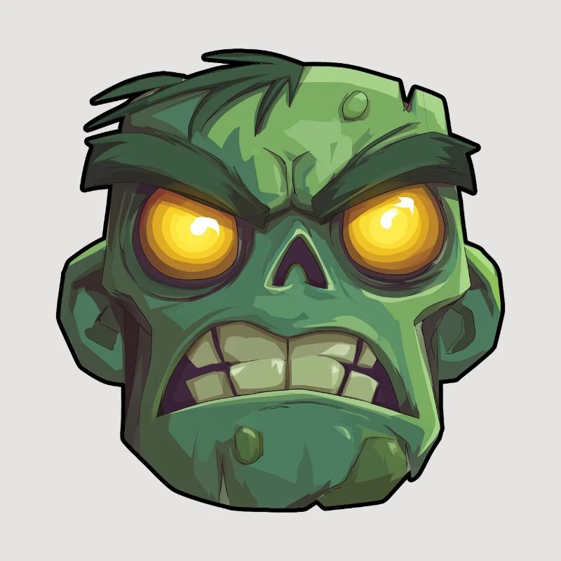 tête de zombie effrayant