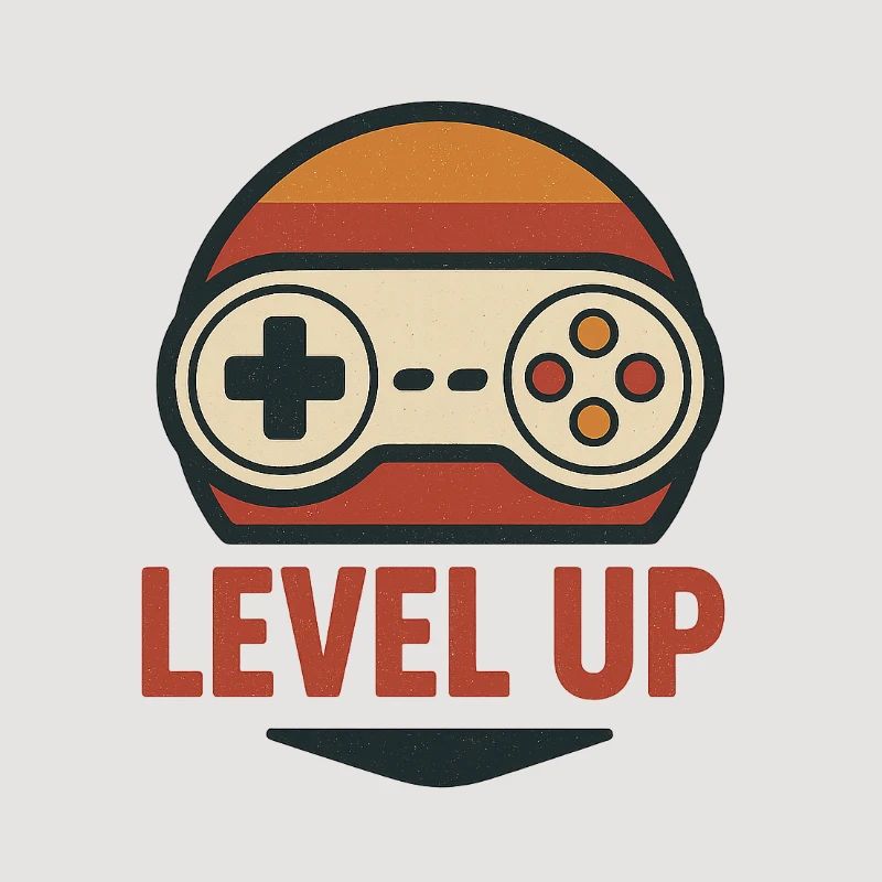 Level Up Retro Controller Graphics
