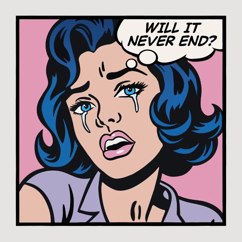 Wird es nie enden? Pop-Art-Mädchen