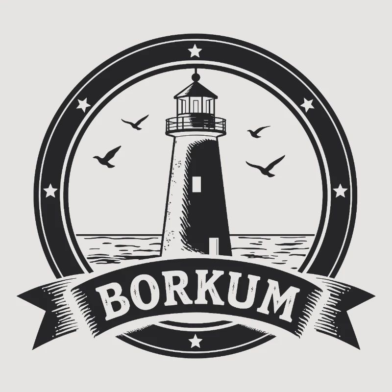 Leuchtturm Borkum Maritimes Emblem