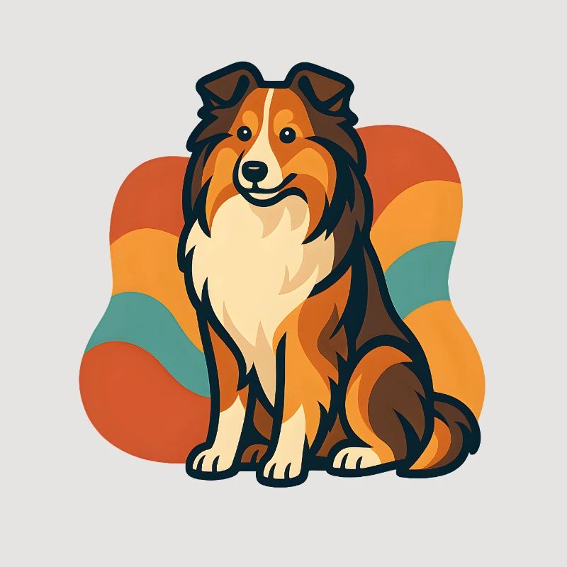 Lebhafter Shetland-Schäferhund Sunburst