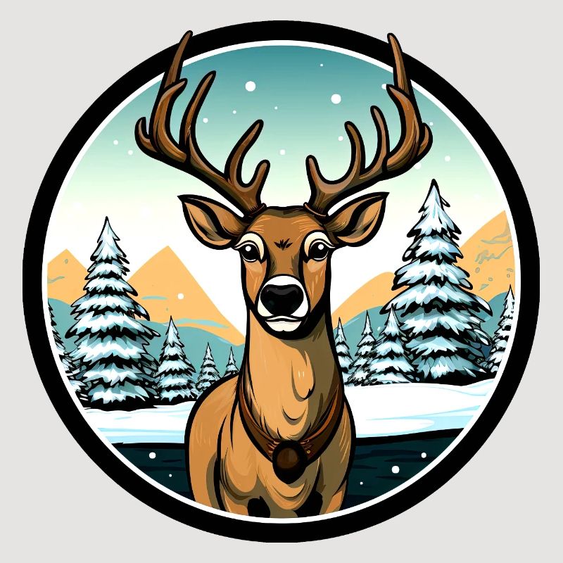 Deer Winter Style