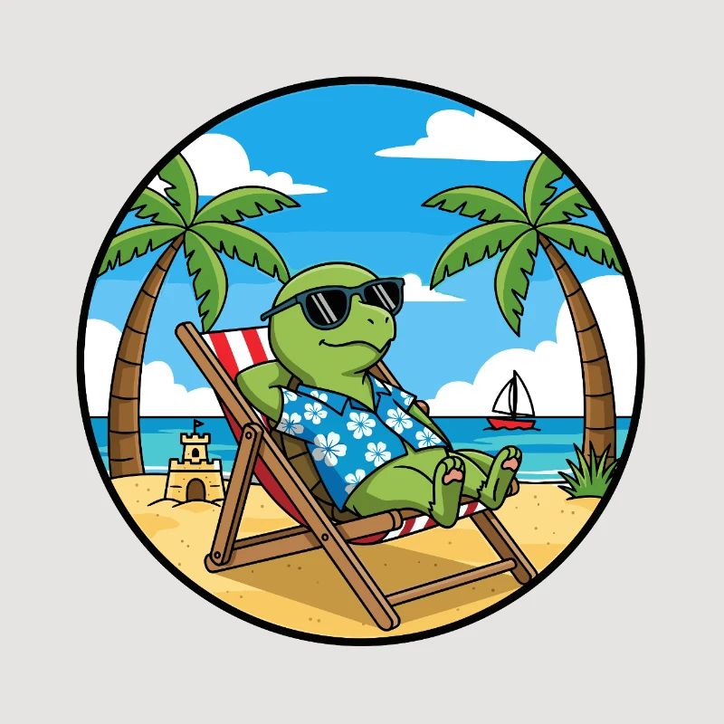 Cool Turtle Beach Vacation Summer Vibes