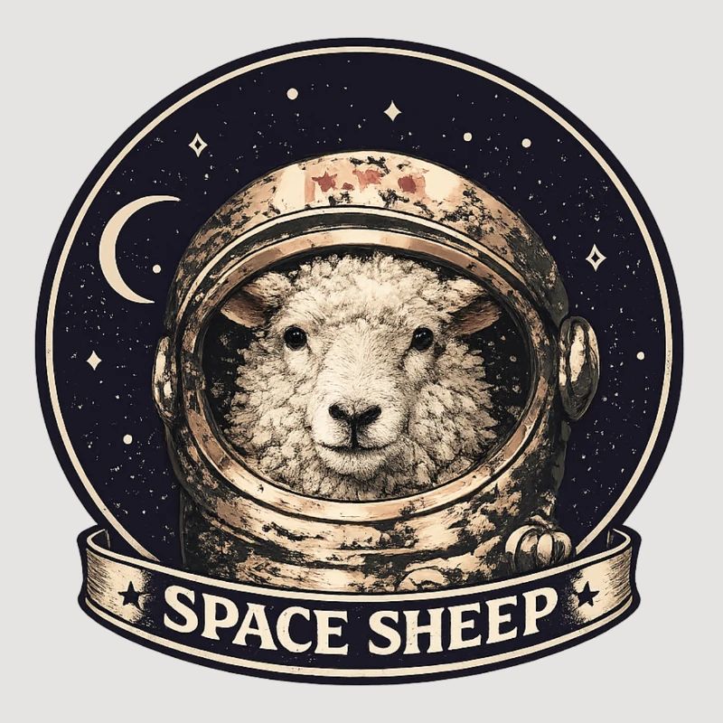 Astronaute mouton de l’espace