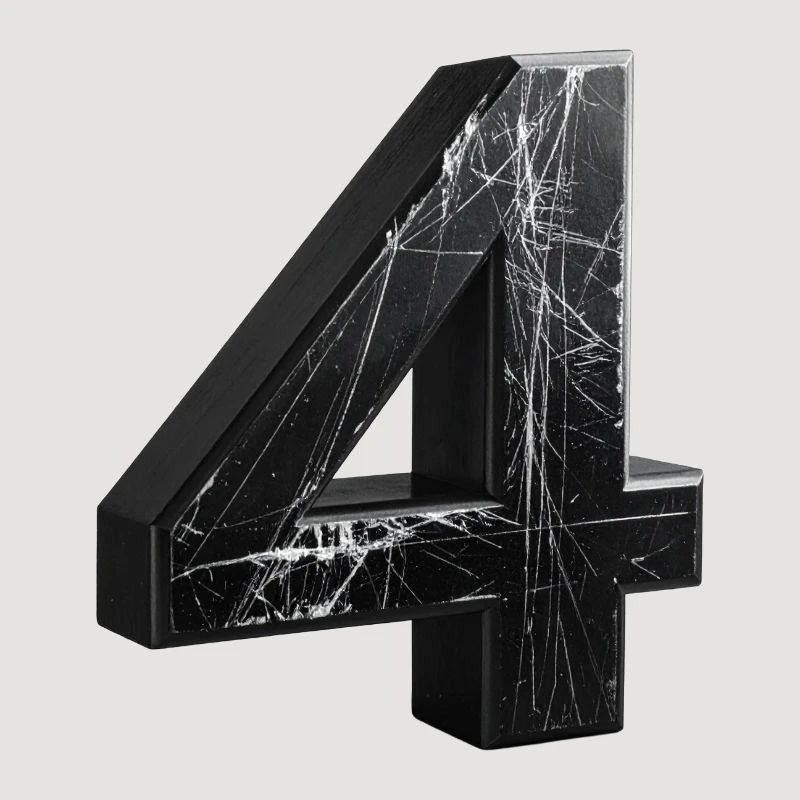 Black 4 with marble pattern