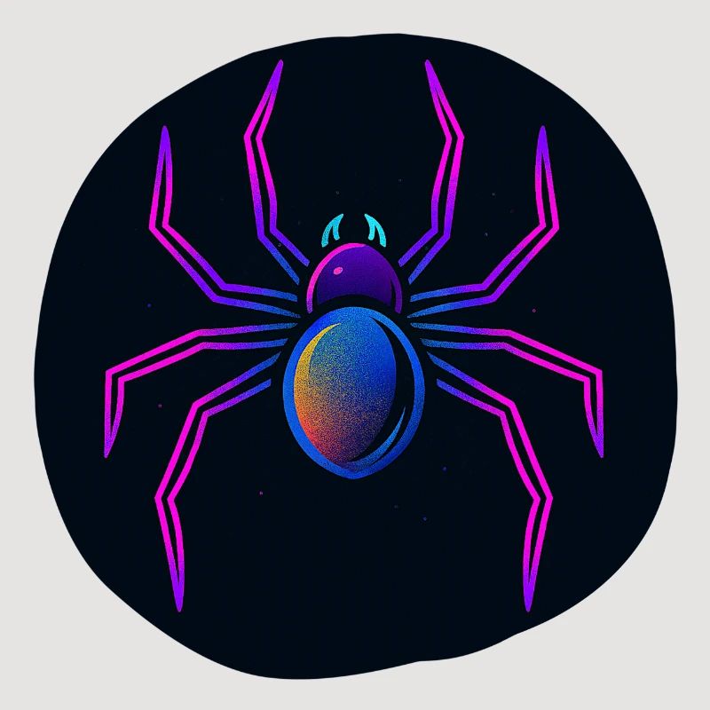 Araignée néon dans l’espace