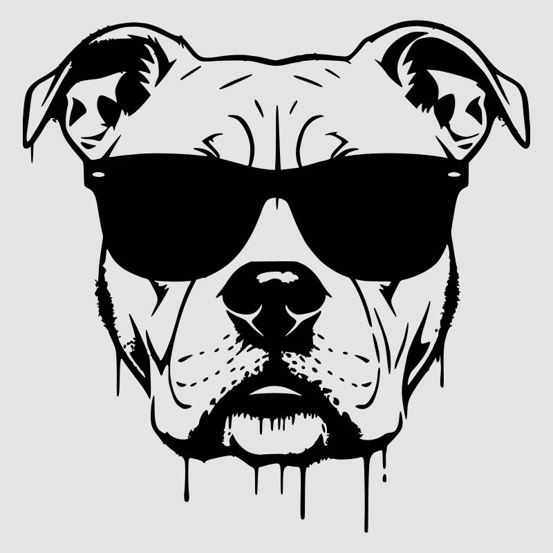 Pitbull Glasses Graffiti