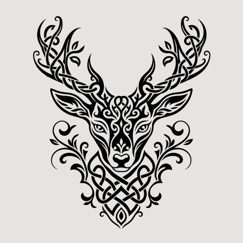 Celtic Deer Head Knot Pattern