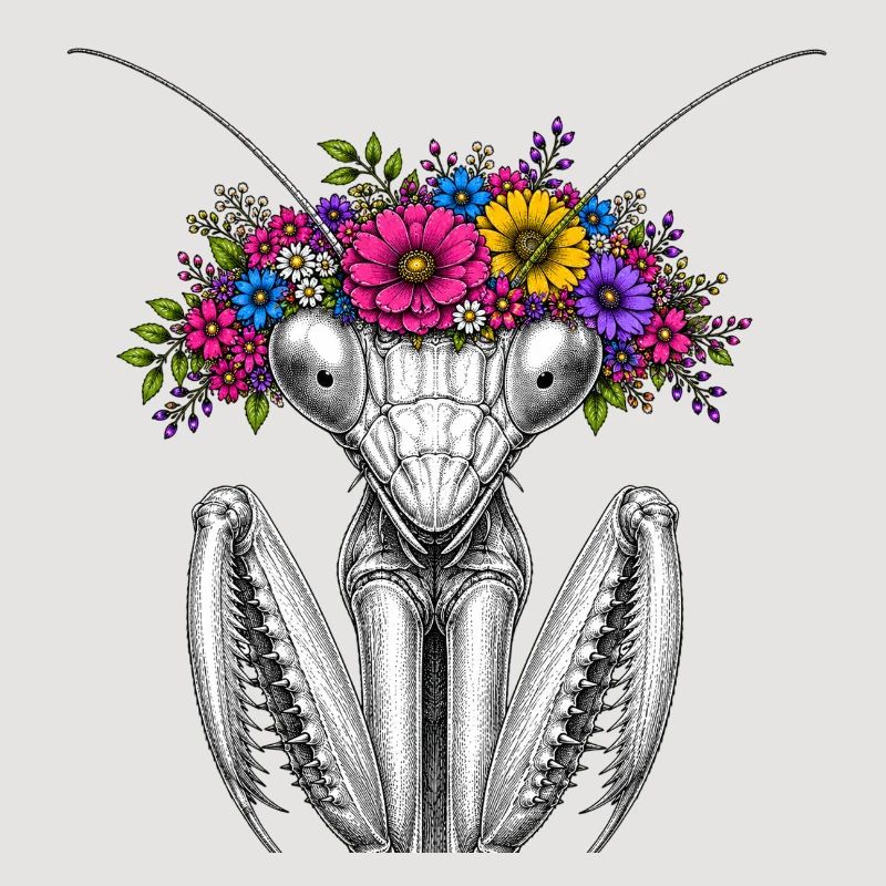 Couronne de fleurs Mantispin