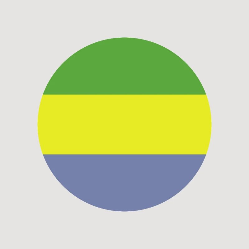 Drapeau rond du Gabon