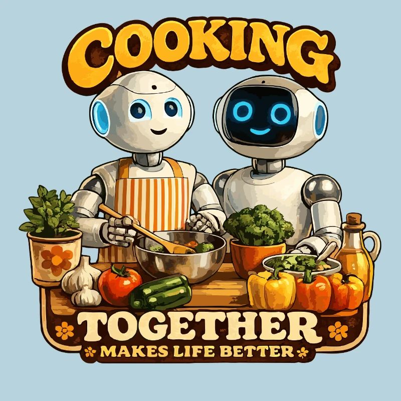 Roboter kochen gemeinsam