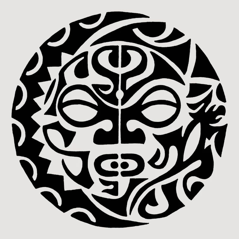 Schwarzer polynesischer Todeskopf