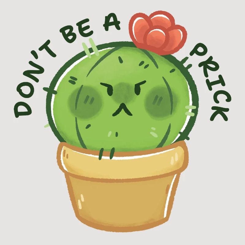 Grumpy Cactus with Message