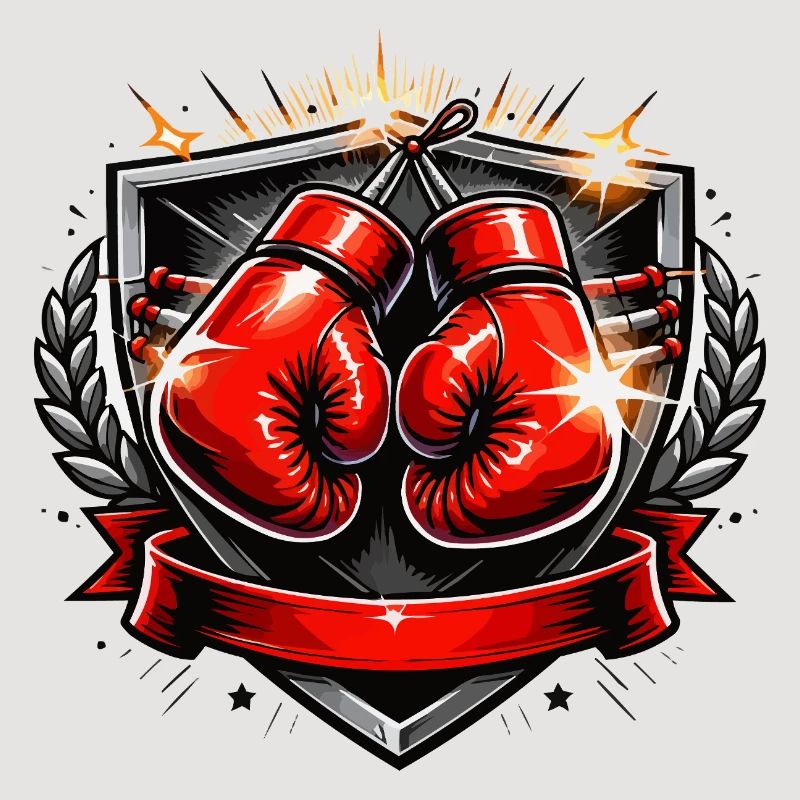 Boxhandschuh Wappen Design