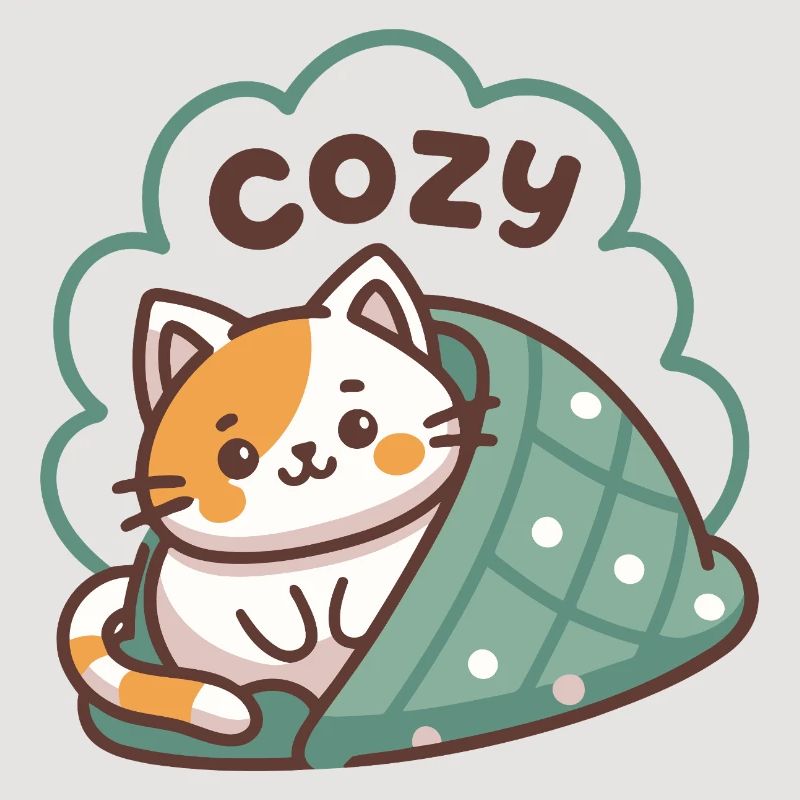Chat Cozy sous Couette
