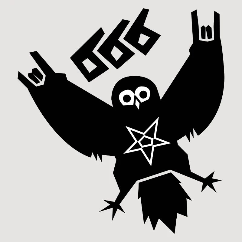 Black Metal Eule