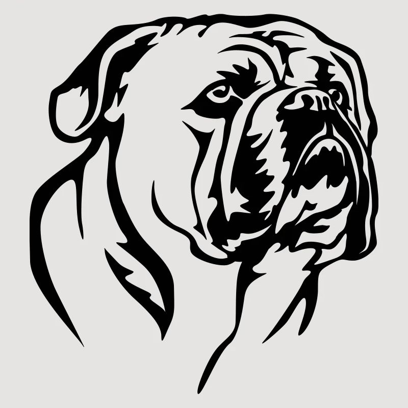 Tête de bouledogue continental