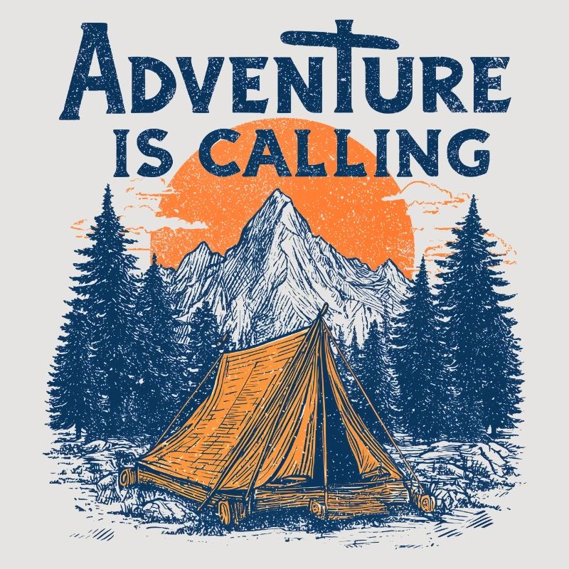 Camping Abenteuer Spruch Adventure appelle le camp