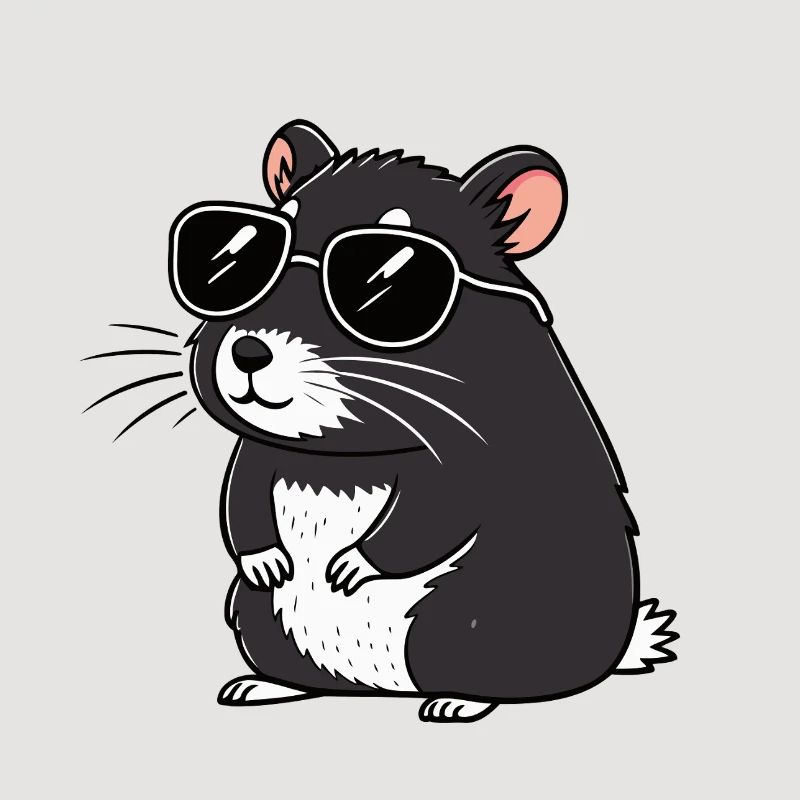 Hmster-chic dunkle Brille