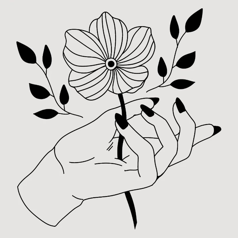 Fleur en main