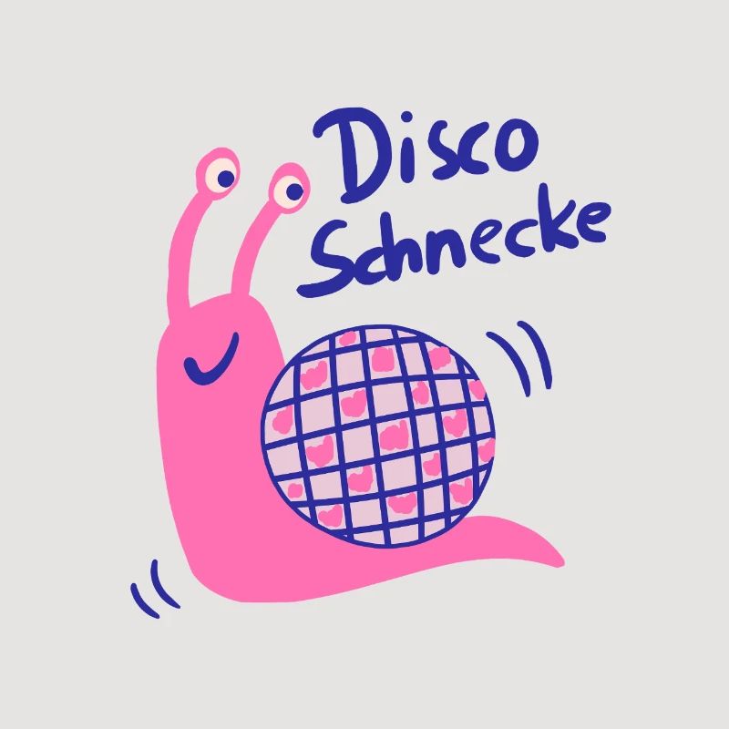 Disco Schnecke mit Glitzerball